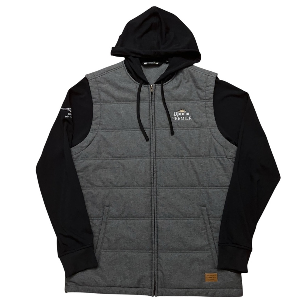 Travis Mathew Jacket Mens Size M Scavenger Hooded Golf Full-Zip Gray